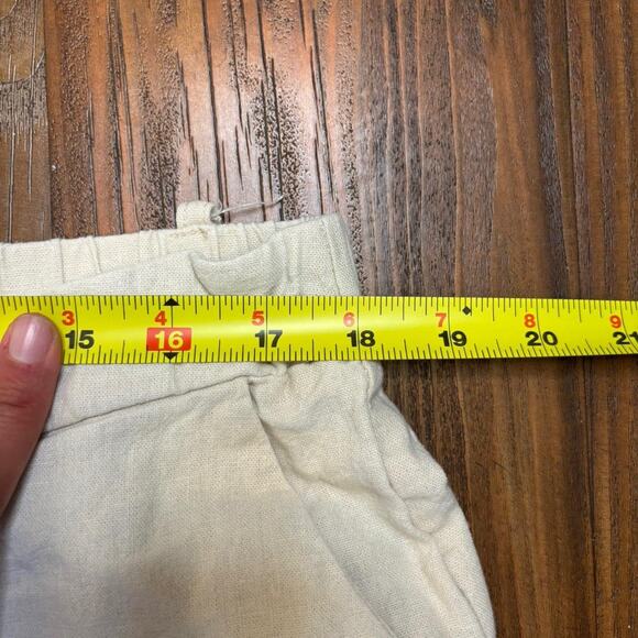 Joie Women’s 100% Linen Pants Size XL Oatmeal Cream Wide Leg Cropped Pull On - Picture 4 of 7